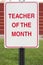 Teacher of the month