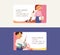 Teacher vector teaching people profession business card occupation at school studying at university illustration