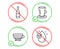 Teacup, Champagne bottle and Cappuccino icons set. Water drop sign. Vector
