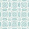 Teal aqua white vibrant watercolor batik azulejos tile background. Seamless coastal blur linen effect geometric mosaic