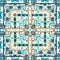 Teal beach house coastal style patchwork pattern tile. Modern nantucket summer printed fabric seamless repeat.