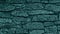 Teal blue colored stone wall texture. Rough masonry turquoise abstract background. Rock dark backdrop