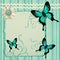 Teal Butterfly Stationary