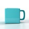Teal Coffee Cup On White Surface - Vray Tracing Style