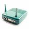 Teal Colored Laptop With Antenna: 20th Century Scandinavian Style