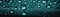 Teal With Drops On Black Gradient Background Panoramic Banner. Generative AI