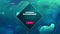 Teal Liquid color background design for Landing page site with daimond shape. Fluid gradient shapes composition