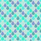 Teal and purple water drops seamless pattern