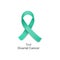 Teal ribbon for ovarian cancer awareness day