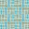 Teal rustic coastal beach house check fabric tile. Seamless sailor flannel textile gingham repeat swatch.