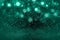 teal, sea-green nice glossy glitter lights defocused bokeh abstract background with sparks fly, festive mockup texture with blank