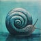 Teal Snail Print: Pre-raphaelite Wall Art By Jules Kearney