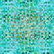 Teal turquoise mosaic tile square kaleidoscope