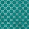 Teal and White Flower Symbol Tile Pattern Repeat Background