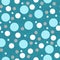 Teal, White and Gray Polka Dot Tile Pattern Repeat Background