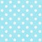 Teal and White Large Polka Dots Pattern Repeat Background