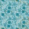 Teal and White Square Mosaic Abstract Geometric Design Tile Patt