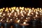 Tealight candles. Beautiful Christmas celebration, religious or