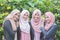 Team of asian muslim business woman
