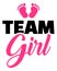 Team baby girl pink