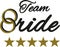 Team Bride with golden wedding rings