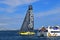 Team Brunel Close To A Ferry Volvo Ocean Race Alicante 2017