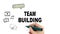 Team building internet and social media concept