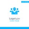 Team, Business, Ceo, Executive, Leader, Leadership, Person Blue Solid Logo Template. Place for Tagline