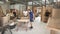 Team of carpenters making furniture in a workshop