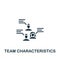 Team Characteristics icon. Monochrome simple Project Management icon for templates, web design and infographics