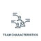 Team Characteristics icon. Monochrome simple Project Management icon for templates, web design and infographics