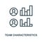 Team Characteristics icon outline style. Thin line creative Team Characteristics icon for logo, graphic design and more