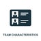 Team Characteristics icon. Simple element from management collection. Creative Team Characteristics icon for web design
