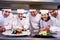 Team of chefs smiling at camera