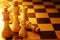 Team of chess pieces on a chessboard