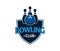 Team club bowling sport center vector logo design