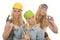 team contractor construction ladies tools