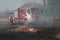 A team of firefighters extinguished a fire near the southern ring road in Sofia