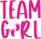 Team girl text with baby feet image and svg vector cutfile for cricut and silhouette