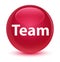 Team glassy pink round button