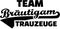 Team Groom. Best Man. German. Vintage font.