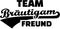 Team Groom. Friend. german. Vintage font.