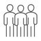 Team group people avatar, coworking office business workspace, line icon design