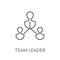 team leader linear icon. Modern outline team leader logo concept