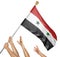 Team of peoples hands raising the Syria national flag