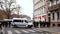 Team of police officers in front of French Yellow wests