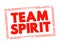 Team Spirit text stamp, business concept for presentations and reports