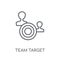 team target linear icon. Modern outline team target logo concept
