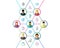 Team and teamwork concept with diverse people, coworkers, work colleagues and related icons