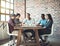 Team. Together everyone achieves more. Shot of a team of entrepreneurs collaborating in a modern office.